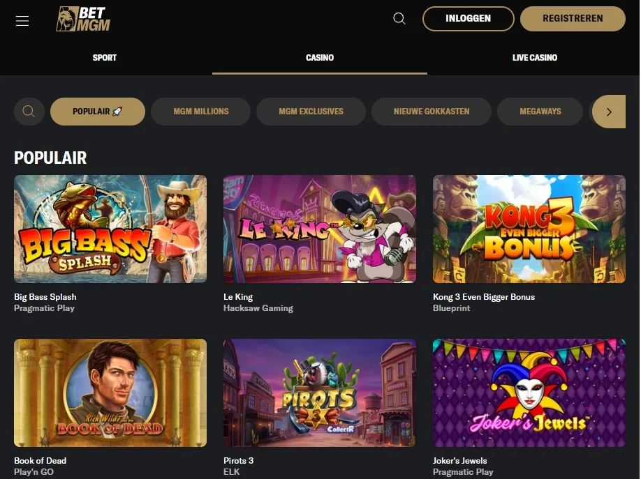 betmgm top slots